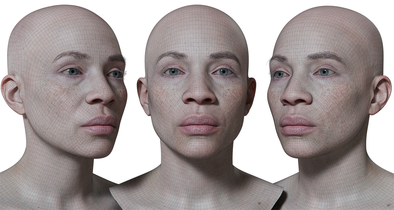 Download 3d head model with realistic skin